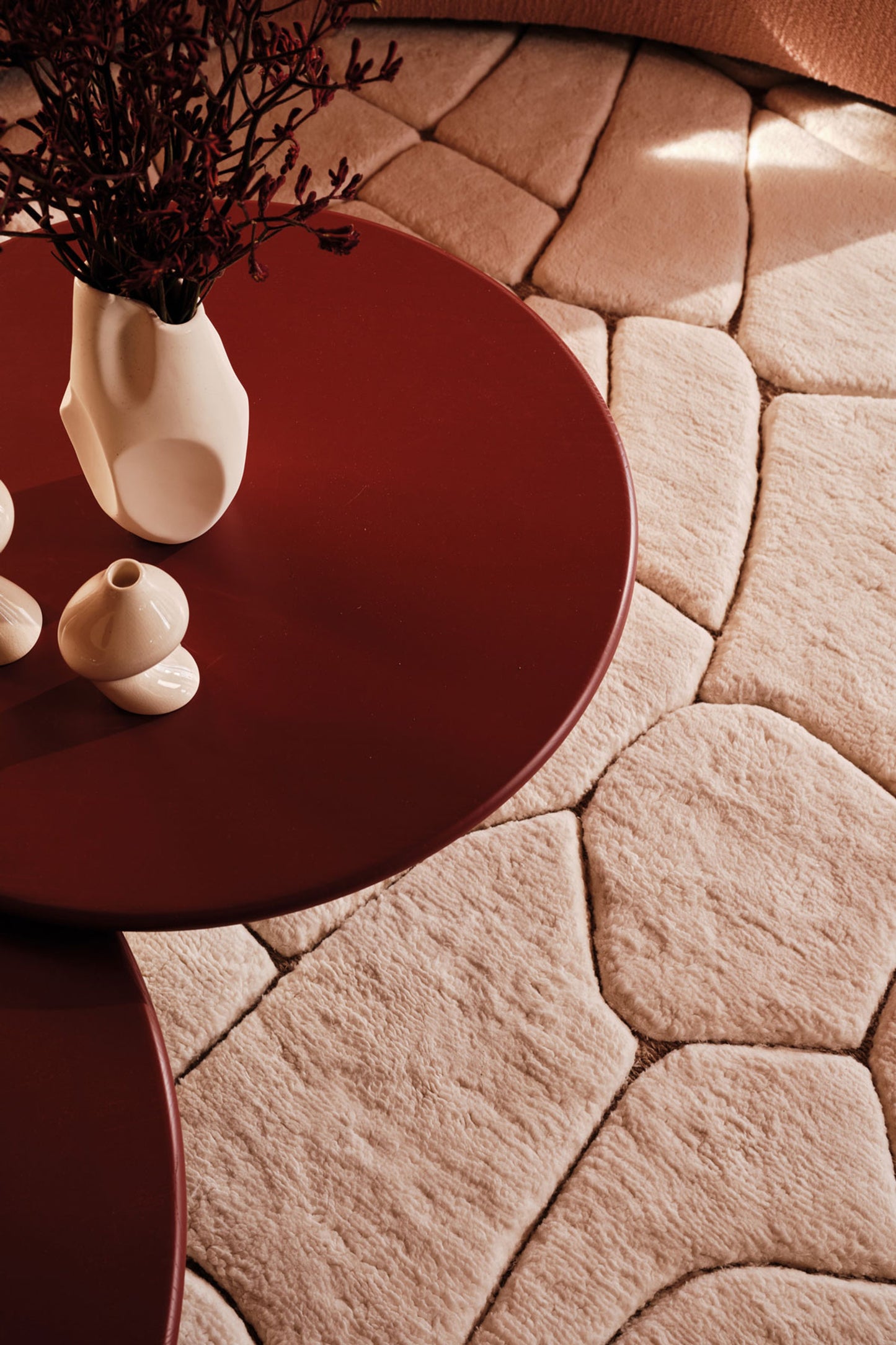 Handcrafted Beige & Clay Blocks Design