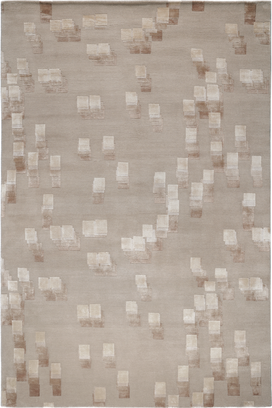 Hand-Tufted Organic Crackle Pattern in Off-White